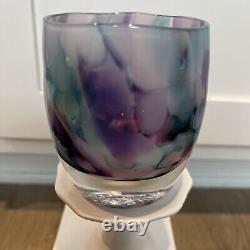 Glassybaby ONE OF A KINDNESS Thumbprint Votive OOAK Very Vibrant Colors