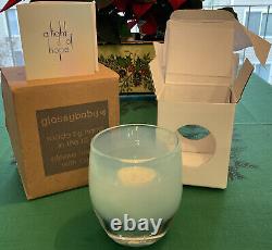 Glassybaby Ocean Blue Hand-blown Votive Candle Holder NEW in Box