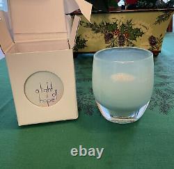 Glassybaby Ocean Blue Hand-blown Votive Candle Holder NEW in Box