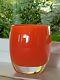 Glassybaby Orange-reddish Glass Votive Tea Light Candle Holder Pre-triskelion