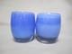 Glassybaby Peace Triskelion Blue Hand Blown Votive Candle Holder 3.5 Set Of 2