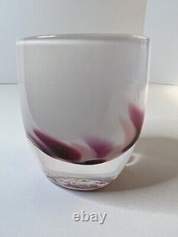 Glassybaby Petal Pink Candle Votive Holder Limited Edition Hard To Find NEW