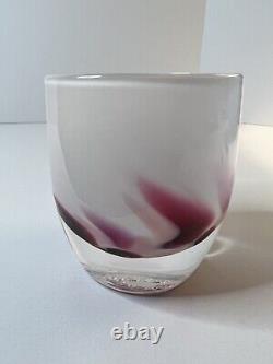 Glassybaby Petal Pink Candle Votive Holder Limited Edition Hard To Find NEW