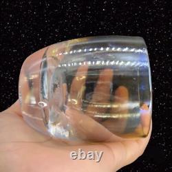 Glassybaby Pre-Trisk Candle Votive Glass Holder Silver Lining Chrome Finish