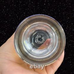 Glassybaby Pre-Trisk Candle Votive Glass Holder Silver Lining Chrome Finish