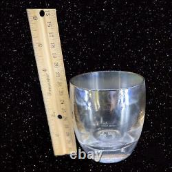 Glassybaby Pre-Trisk Candle Votive Glass Holder Silver Lining Chrome Finish