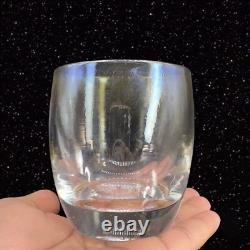 Glassybaby Pre-Trisk Candle Votive Glass Holder Silver Lining Chrome Finish