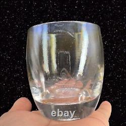 Glassybaby Pre-Trisk Candle Votive Glass Holder Silver Lining Chrome Finish