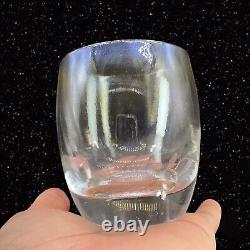 Glassybaby Pre-Trisk Candle Votive Glass Holder Silver Lining Chrome Finish