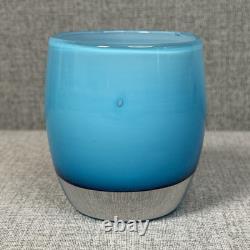 Glassybaby Pre-Triskelion Day One 1465 Votive Glass Candle Holder Baby Blue
