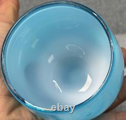 Glassybaby Pre-Triskelion Day One 1465 Votive Glass Candle Holder Baby Blue