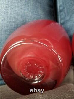 Glassybaby, Pre-triskelion red glass votive candle holder, 3.75 inches