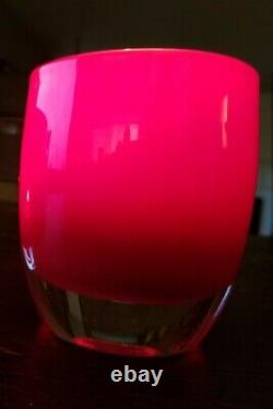 Glassybaby, Pre-triskelion red glass votive candle holder, 3.75 inches