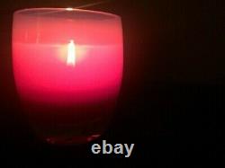 Glassybaby RASPBERRY SORBET Votive Candle Holder Retired Rare