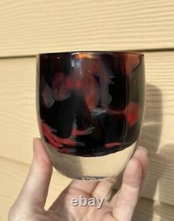 Glassybaby Red Eye Votive Seattle Kraken Red And Black Some Microbubbles