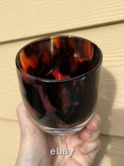 Glassybaby Red Eye Votive Seattle Kraken Red And Black Some Microbubbles