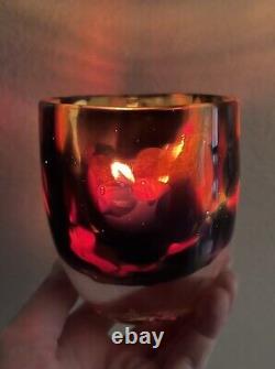 Glassybaby Red Eye Votive Seattle Kraken Red And Black Some Microbubbles