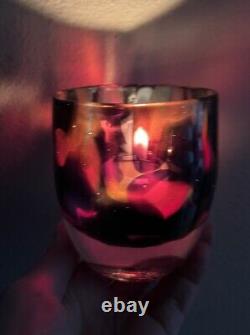 Glassybaby Red Eye Votive Seattle Kraken Red And Black Some Microbubbles