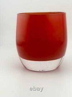 Glassybaby Red Votive Hand Blown Candle Votive Holder Pre-triskelion Glassy Baby