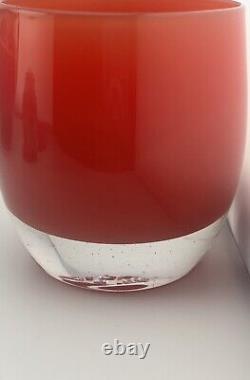 Glassybaby Red Votive Hand Blown Candle Votive Holder Pre-triskelion Glassy Baby