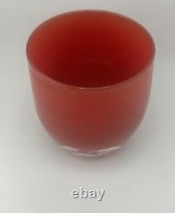 Glassybaby Red Votive Hand Blown Candle Votive Holder Pre-triskelion Glassy Baby