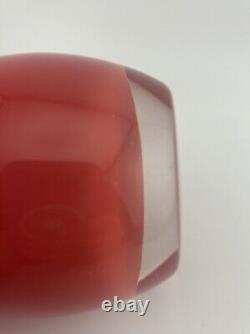 Glassybaby Red Votive Hand Blown Candle Votive Holder Pre-triskelion Glassy Baby