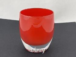 Glassybaby Rudolph Candle Votive Holder 1416 Mint