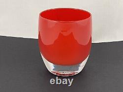 Glassybaby Rudolph Candle Votive Holder 1416 Mint