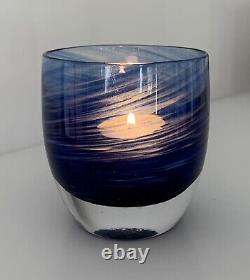 Glassybaby SEA Hand Blown Votive Candle Holder NEW in Box Limited Seahawks