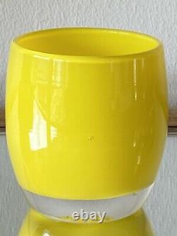 Glassybaby SUNSHINE Yellow Hand Blown Glass Candle Votive