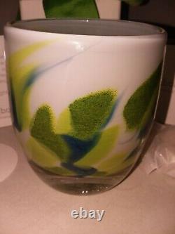 Glassybaby Seahawks Hawkfetti Votive Candle Holder Retired BEST EXAMPLE LOOK