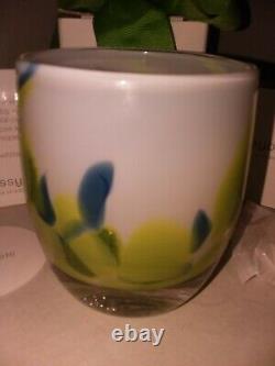 Glassybaby Seahawks Hawkfetti Votive Candle Holder Retired BEST EXAMPLE LOOK