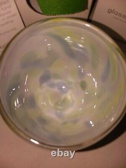 Glassybaby Seahawks Hawkfetti Votive Candle Holder Retired BEST EXAMPLE LOOK