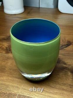 Glassybaby Seahawks SPIRIT of 12 Limited Edition Green Blue Candle Holder 2013