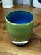 Glassybaby Seahawks Spirit Of 12 Limited Edition Green Blue Candle Holder 2013
