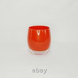 Glassybaby Seattle Sunset Orange-Reddish Votive Candle Holder Pre-triskelion