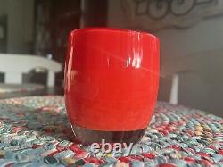 Glassybaby Seattle Sunset Votive Candle Holder Blown Glass Tag Pre- Triskelion