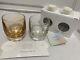 Glassybaby Set Of 2 Candle Holder Votives Whisky And Daisy New In Box