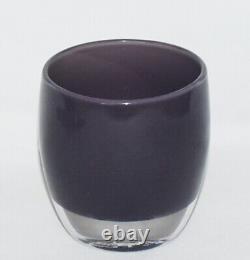 Glassybaby Set Of 2 Votive Candle Holders Eggplant & Fertile NIB