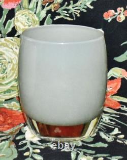 Glassybaby Set Of 2 Votive Candle Holders White & Gray