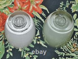 Glassybaby Set Of 2 Votive Candle Holders White & Gray