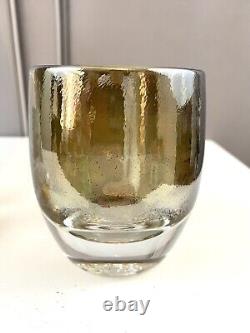 Glassybaby Silver Lining Hand Blown Glass Votive Candle Holder NIB