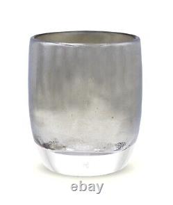 Glassybaby Silver Lining Hand Blown Glass Votive Candle Holder NIB