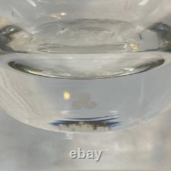 Glassybaby Silver Lining with Triskelion Hand Blown Glass Votive Candle Holder