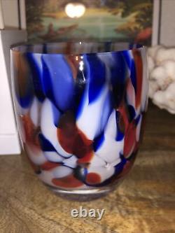 Glassybaby Stunning Firework Blown Glass? Candle Holder Limited And Sold Out