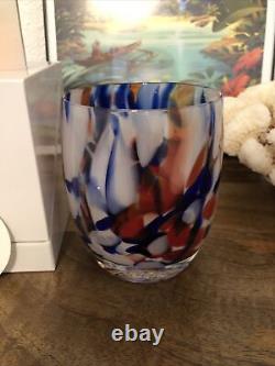 Glassybaby Stunning Firework Blown Glass? Candle Holder Limited And Sold Out