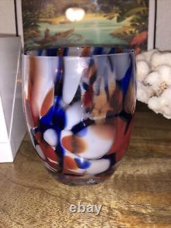 Glassybaby Stunning Firework Blown Glass? Candle Holder Limited And Sold Out