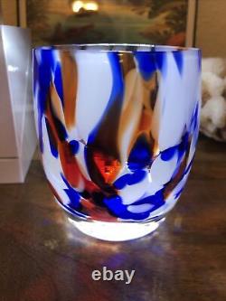 Glassybaby Stunning Firework Blown Glass? Candle Holder Limited And Sold Out