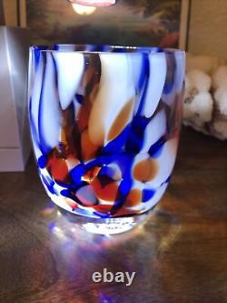 Glassybaby Stunning Firework Blown Glass? Candle Holder Limited And Sold Out