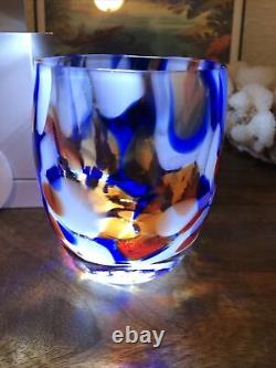 Glassybaby Stunning Firework Blown Glass? Candle Holder Limited And Sold Out